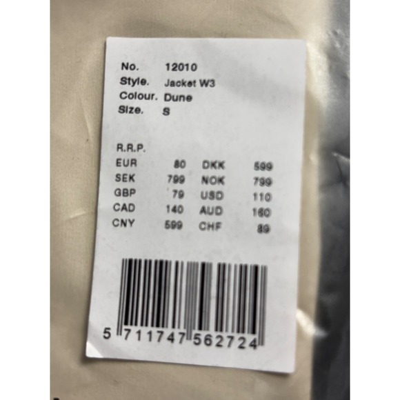 RAINS NEW Waterproof Rain Unisex Jacket 12010 W3 Dune Size Small MSRP‎ $110 - Picture 4 of 4